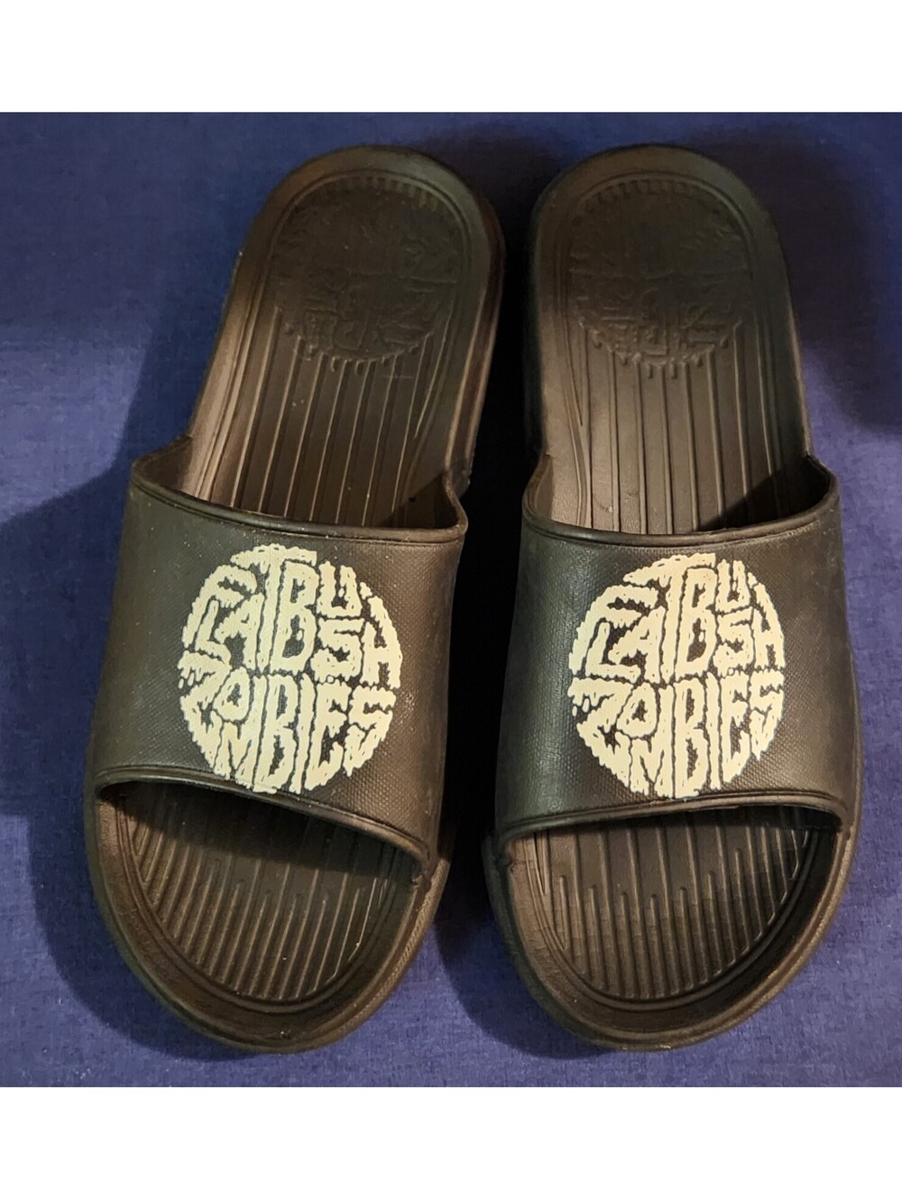 Flatbush Zombies The Glorious Dead Slides Black Size Large FBZ Chanklas Sandals